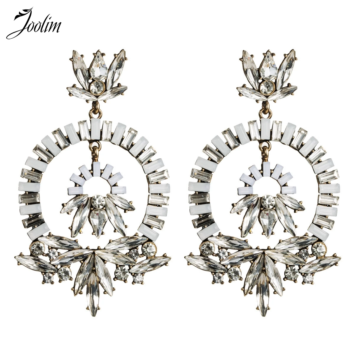 

Joolim Jewelry Wholesale White Pink Chandelier Earring Drop Earring