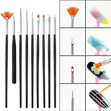15 шт./компл. 3 цвета ручки для ногтей инструмент кисти для УФ-геля дизайн живопись художественная кисть для маникюра салон для домашнего маникюра инструмент для искусства