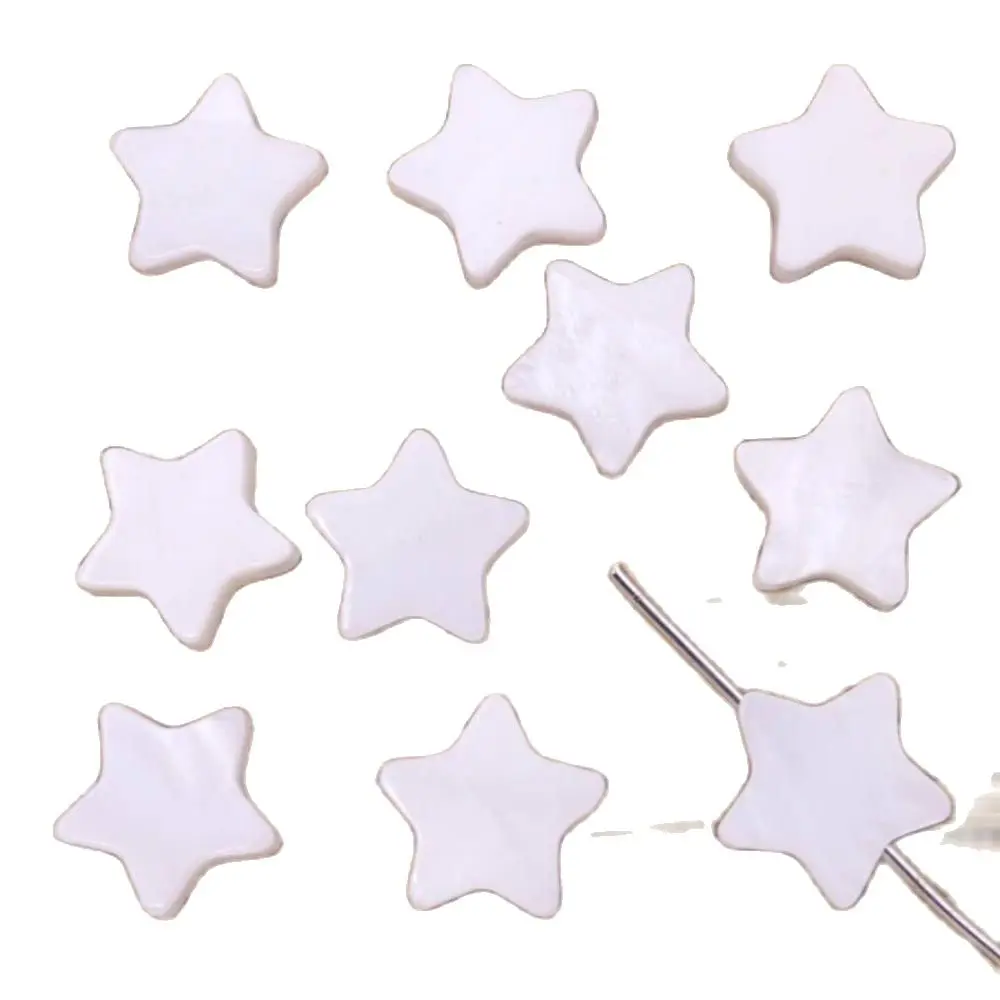 10PCS 10mm Mini Star Shell Natural White Mother of Pearl Charms Pendant | Украшения и аксессуары