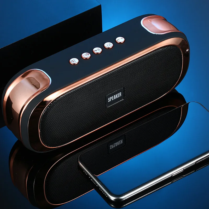 

Bluetooth Mini Speaker Dual Driver Rechargeable Speaker FM Radio 3-5H Music Time Hands-Free Calling Suppot TF Card