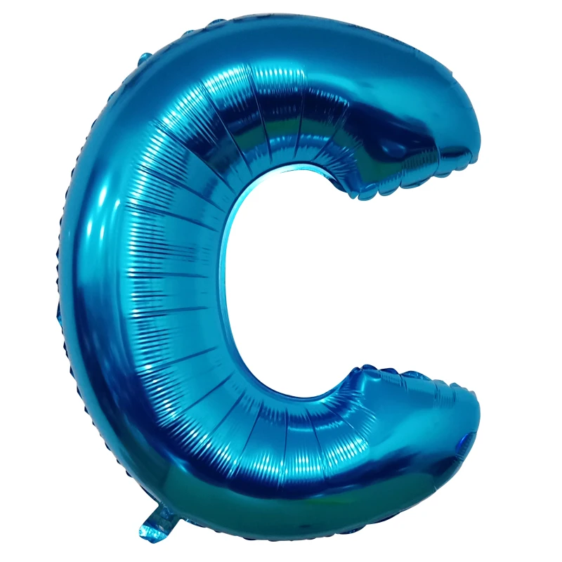 40 inch Blue aluminum film letter balloon Aluminum foil birthday Party wedding supplies Decorative photography props balloon