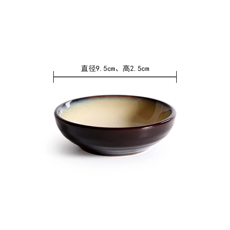 small dish Korean Ceramic Tableware Set Creative Hand-painted Rice Soup Bowl Salad Big Bowl Main Meal Steak Bread Plate Dessert Dish - Цвет: small dish