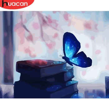 

HUACAN Coloring By Numbers Animal Butterfly Hand Painted Acrylic On Canvas DIY Oil Painting Fantasy Home Decor Wall Art Gift