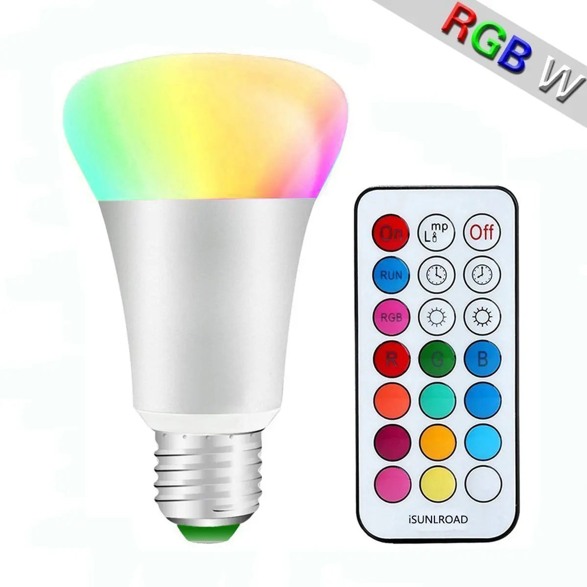 

RGB LED Bulb Lights Changeable E27 110V 220V Colorful LED Lamp With IR Remote Control+Memory Mode