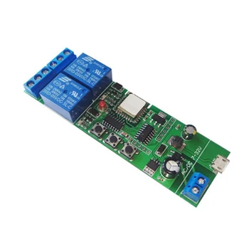 

Practical Switch Self-Lock Smart Home DIY Timer Relay Module WIFI Remote Control 2 Channel Momentary Inching Wireless Interlock