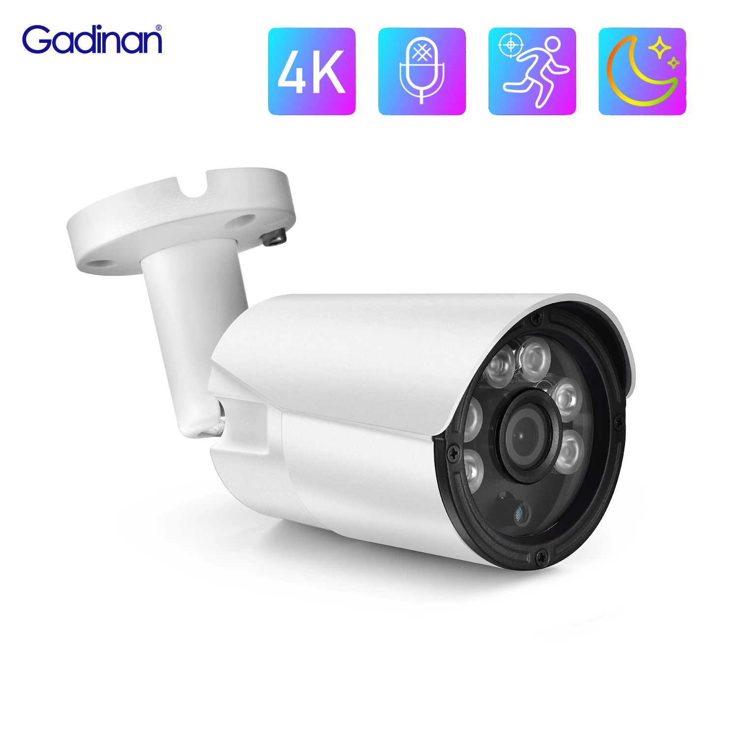 IP-камера Gadinan 8 Мп 48 В POE H.265 + HD | Безопасность и защита