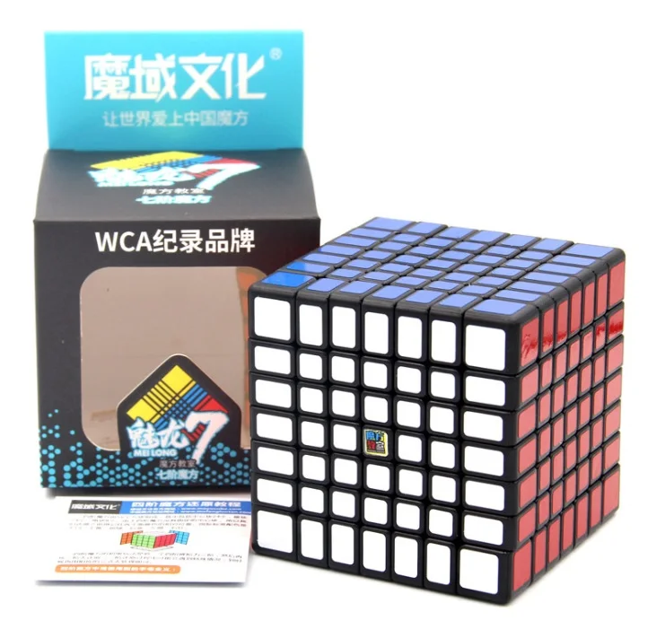 MoYu Meilong 7x7x7 заменен MF7S MoFangJiaoShi 7x7 куб магический профессиональный вызов 7x7 Скорость Головоломка Развивающие игрушки для детей - Цвет: black