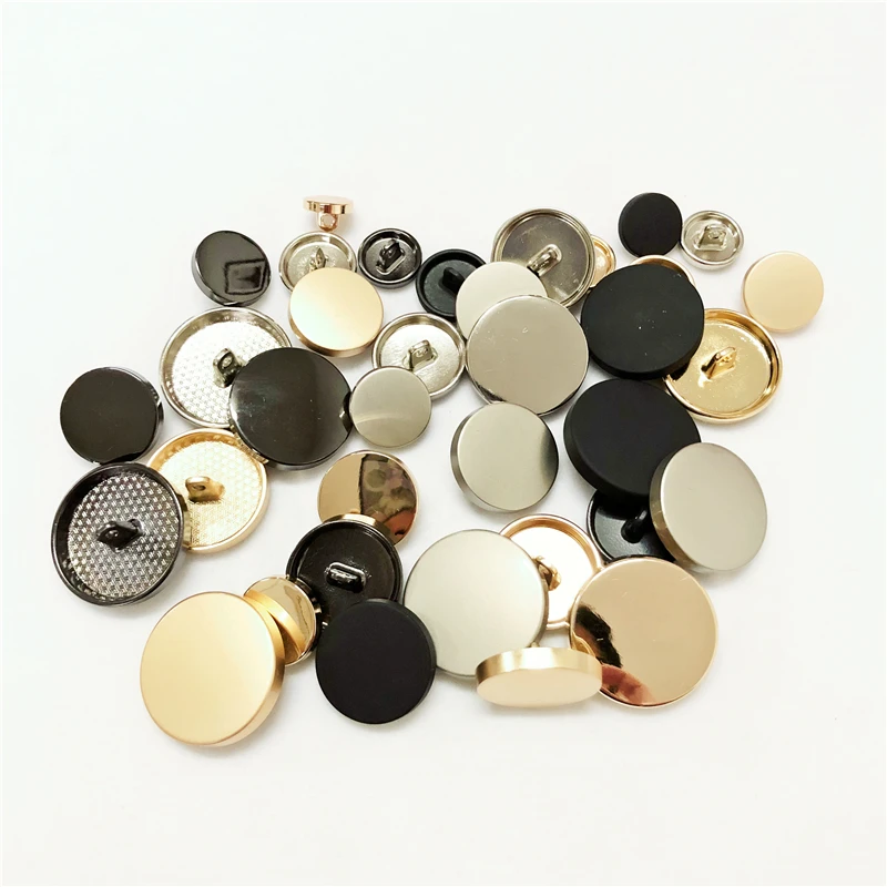 

20sets Metal plane button mirror hand sewing button men's and women's clothes coat mirror four-button big dress button