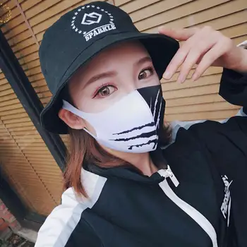 

Harajuku 3D Mask Cotton Mouth Mask Men Women Dustproof Earloop Face Mouth Mask Summer