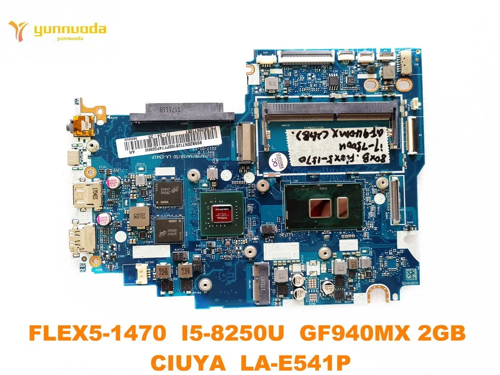 Для lenovo FLEX 5-1470 Материнская плата ноутбука FLEX5-1470 I5-8250U GF940MX 2GB CIUYA LA-E541P протестирована хорошая