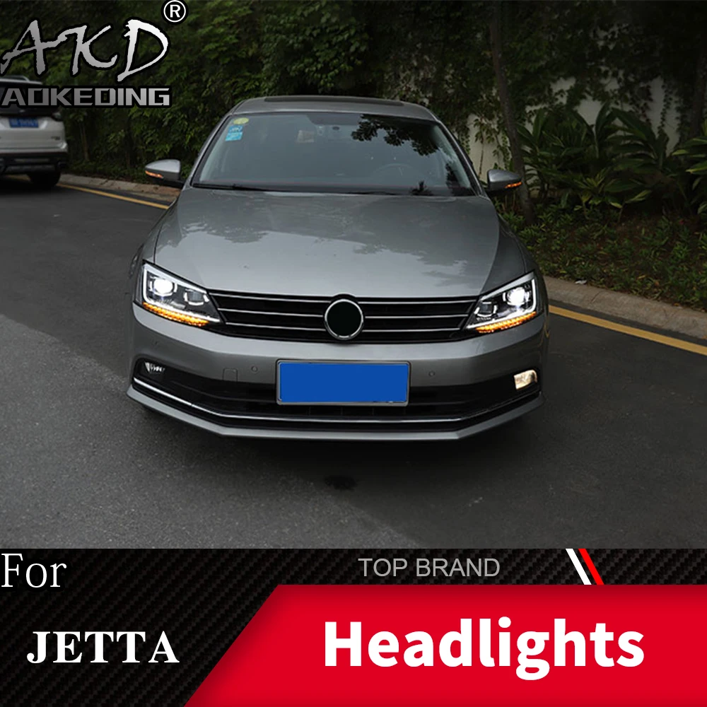 Головной фонарь для автомобиля VW Jetta Mk6 2011- фары Противотуманные фары Дневные ходовые огни DRL H7 светодиодный Биксеноновая лампа автомобильные аксессуары