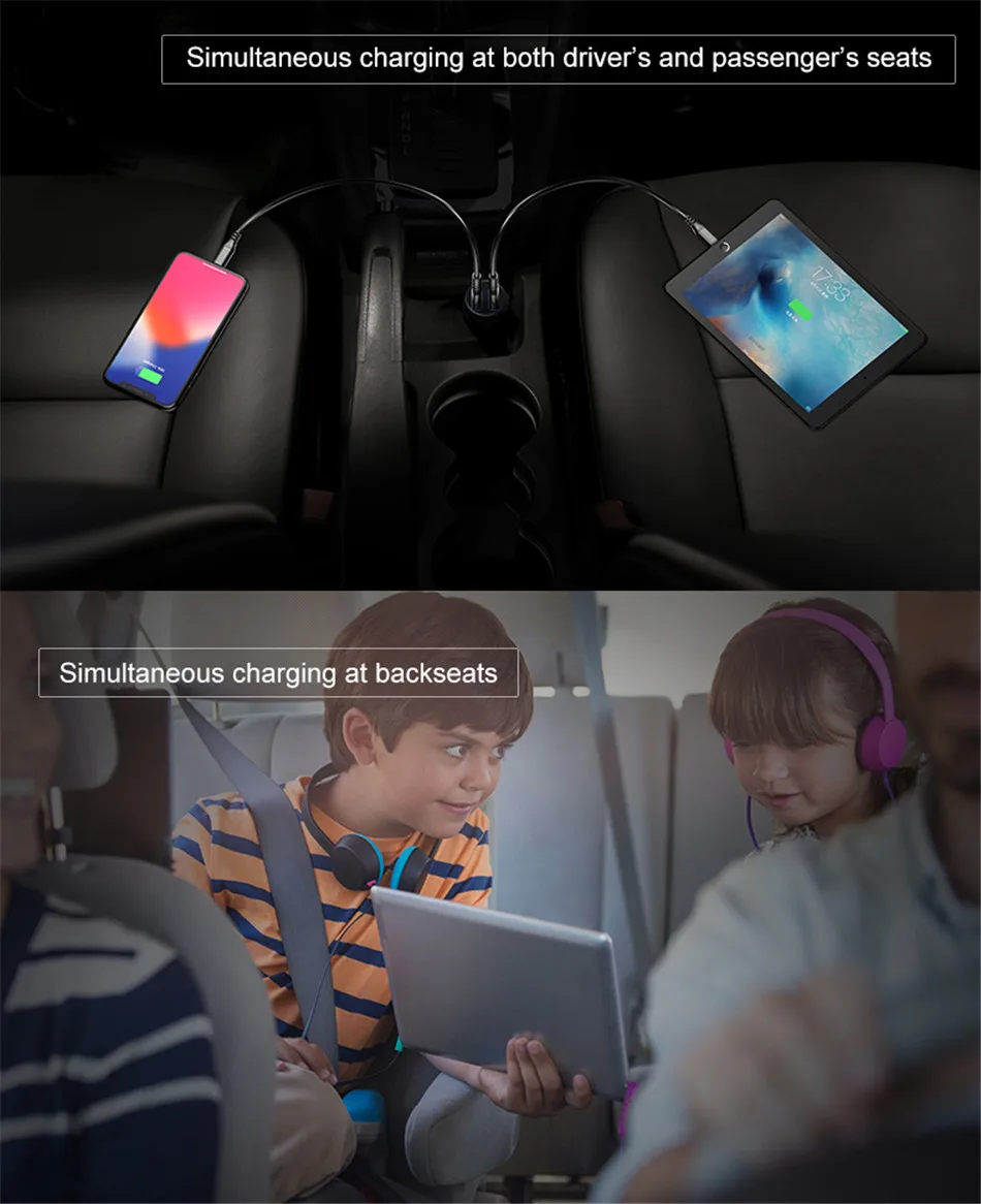 Автомобильное зарядное устройство Baseus mi ni для samsung Note 9 Xiaomi huawei автомобильное USB