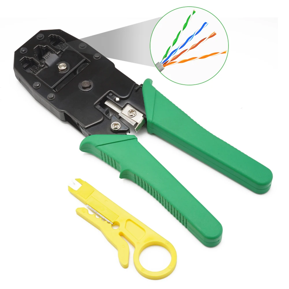 

3 In 1 Crimping Pliers Cable Clamp Set Crimper Plier Tool Set for Network and Telephone Cables Modular Connector Crimping