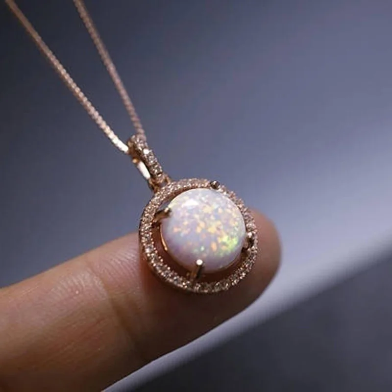 Natural Stone Pendant Rose Crystal Pink Quartz Agata Lapis Lazuli Opal Moonstone DIY Round Bead Dragon Stone Pendants