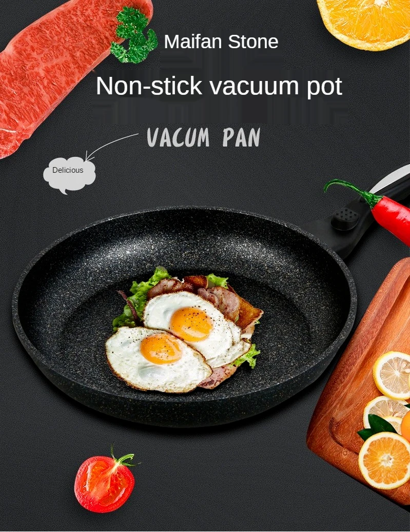Maifan Stone Frying Pan Steak Frying Pan Nonstick 28cm Household Pancake Egg Induction Cooker Gas General