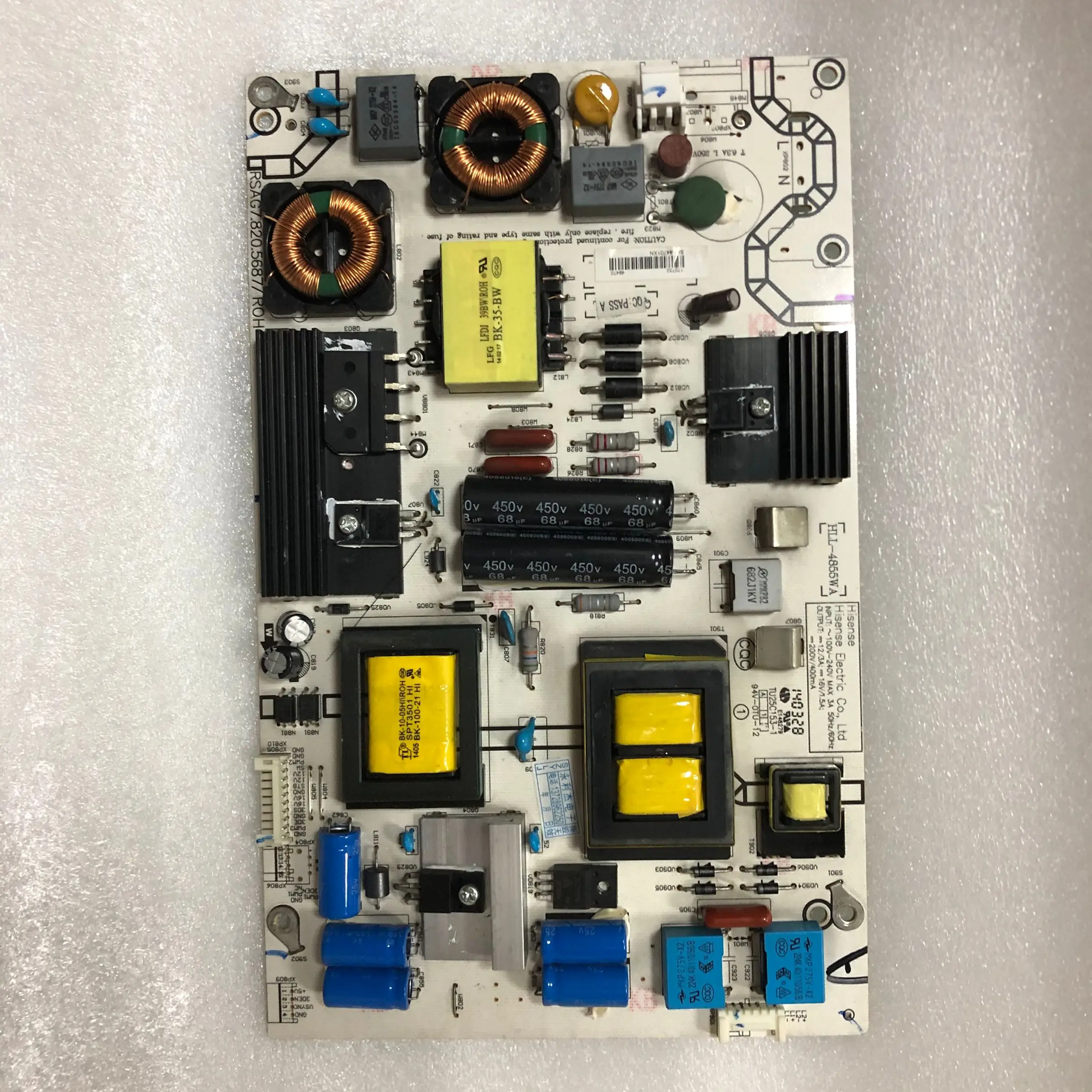 

RSAG7.820.5687 ROH Power Supply RSAG7.820.5687/ROH Professional TV parts Original Power Support Board HLL-4855