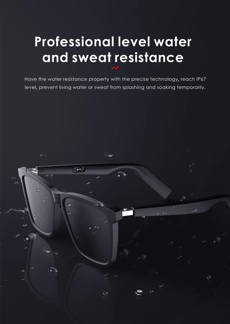 2021 New iULi P7 Fashion Smart Wireless Bluetooth Audio Glasses For Outdoor Sports Driving Cycling Sunglasses