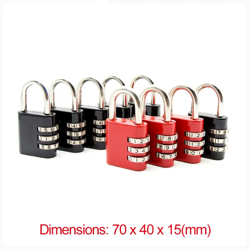 

Zinc Alloy Security Lock Popular Portable Code Number Dial Digit 3 Bit Password Lock Code Lock Lock Padlock