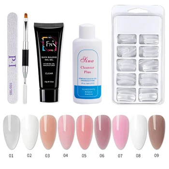 

5Pcs/set Nail Extension Gel Long Lasting Quick Dry Nail Gel For Nail Art Manicure Tools Nail File Finger Extend Brush Kit