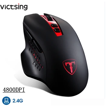 

VicTsing 4800DPI Wireless Gaming Mouse ET 2.4G Optical Ergonomics Mouse 8 Programmable Buttons Mice for Computer Laptop PC