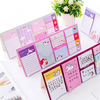 

1 Pc Cartoon Unicorn Memo Pad Dream Sticky Notes Memo Notebook Weekly Planner Stickers Stationery School Supplies Students