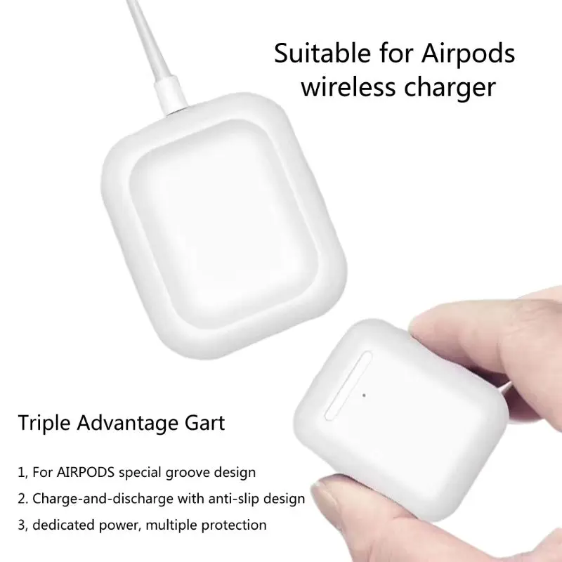

Qi Wireless Charger Charging Dock for Airpods 2nd Pro Bluetooth Headset Phones