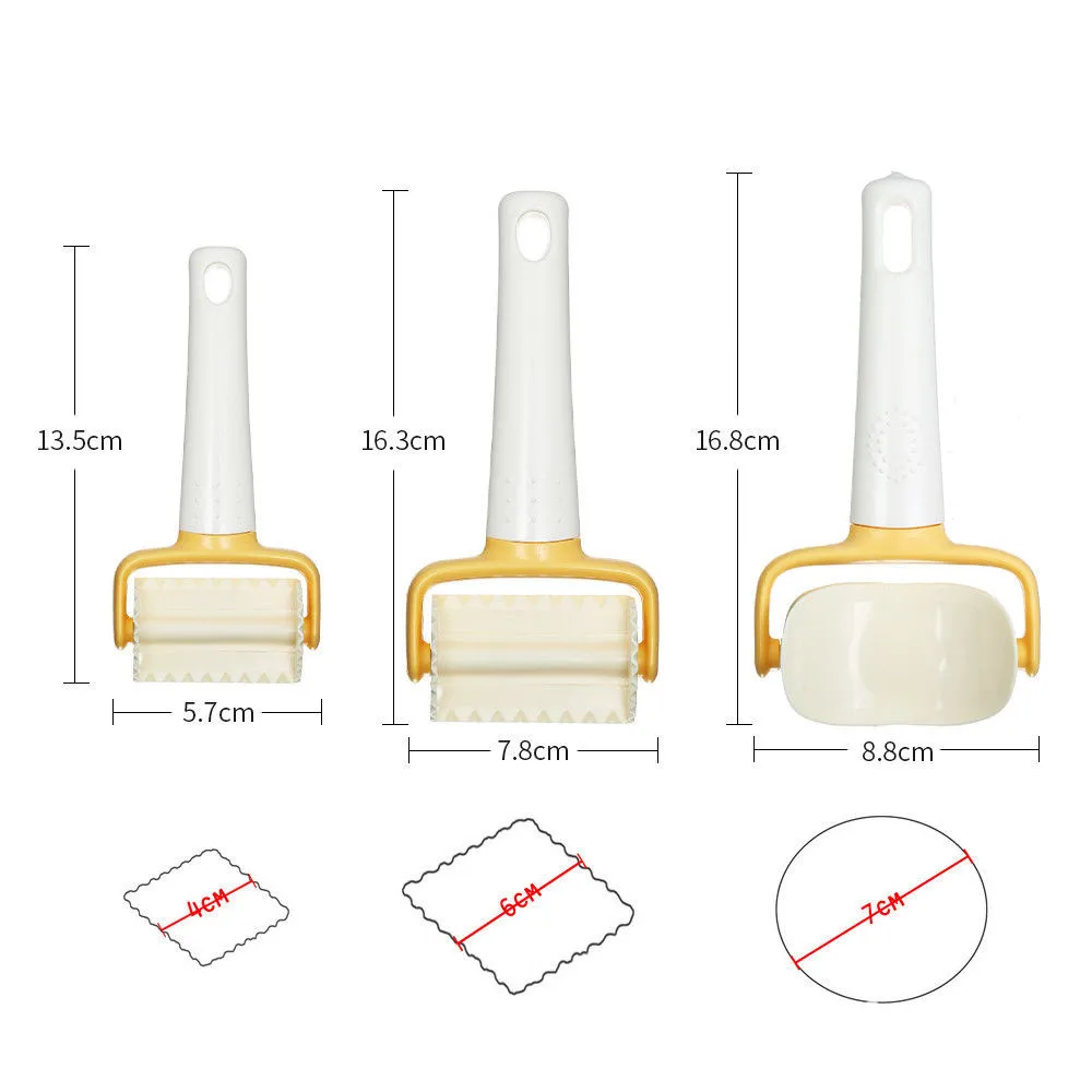 Печенья прокатки гофрированные лазерной резки 3 шт./компл. инструмент для выпечки Форма для пирогов нож для теста ролик Ангел равиоли тесто ролик для приготовления печенья резак