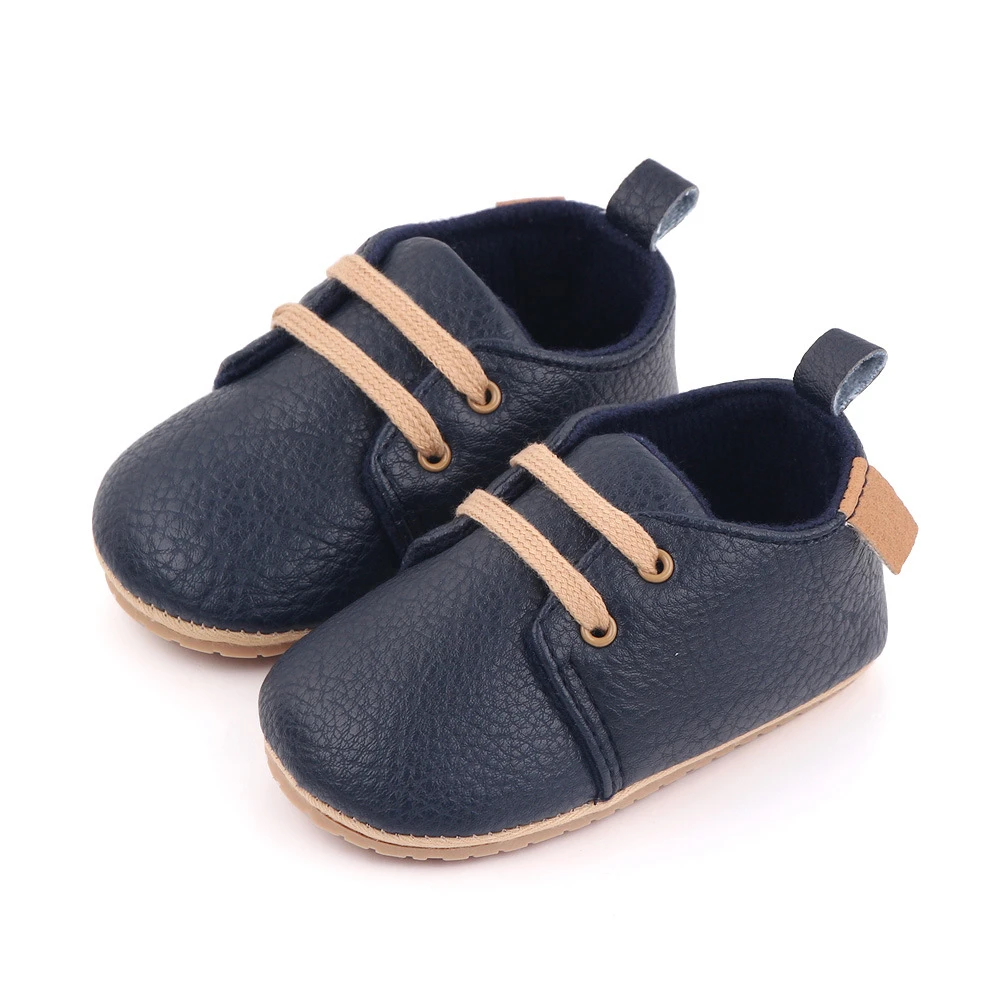 New Baby Shoes Retro Leather Boy Girl Shoe Bebes Multicolor Toddler Rubber Sole Anti-slip First Walkers Infant Newborn Moccasins