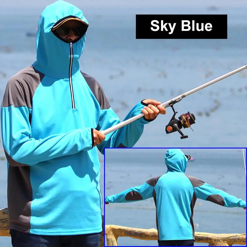 

Mosquito Suit Fishing Clothes Sun Protection Clothing Windbreaker Long Sleeve Polyester Fishing Suit Breathable