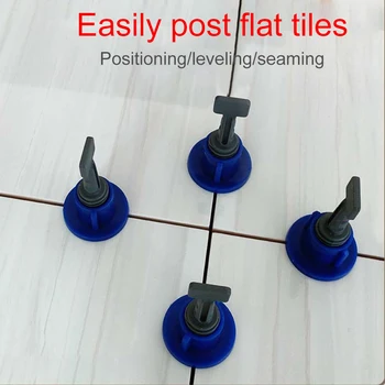 

50Pcs Flat Ceramic Floor Wall Easy Install Construction Tools Reusable Tile Leveling System Kittile Leveling System Kit For Tile