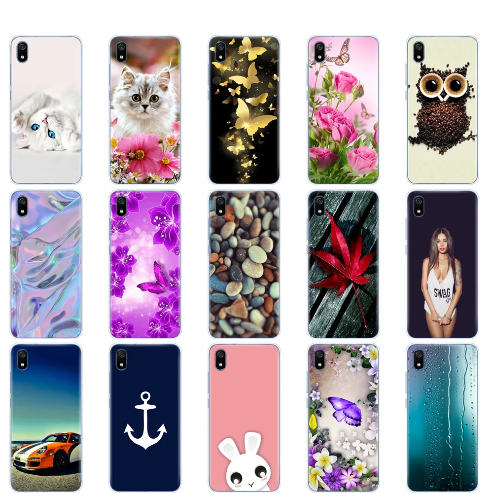

case for xiaomi redmi 7a case cover soft silicon tpu back cover on for redmi 7 a bumper hongmi 7a coque copa shockproof cute