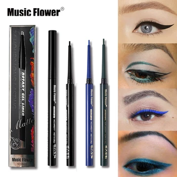 

Music Flower Automatic Gel Eyeliner Pencil 8 Colors Shimmer Matte Waterproof Makeup Black Blue Eye Liner Long Lasting Eyeliner