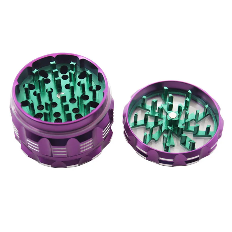 10pcs/lotNew 4 Layers Diameter 62 MM Aluminum Alloy Grinder Dice Herb Grinder Cool And Personalized Look Tobacco Crusher