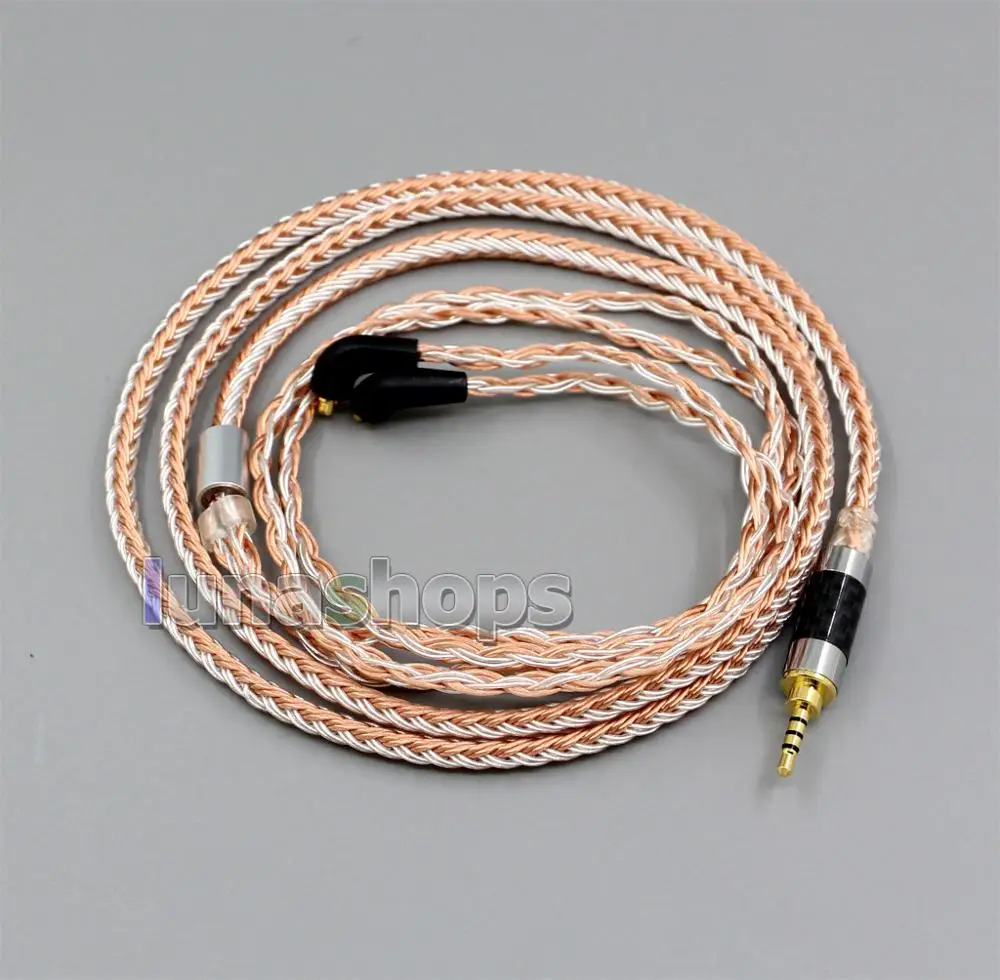 LN005808 3,5 мм 2,5 мм 4,4 мм 16 ядер OCC посеребренный смешанный кабель для наушников Etymotic ER4 XR SR ER4SR ER4XR