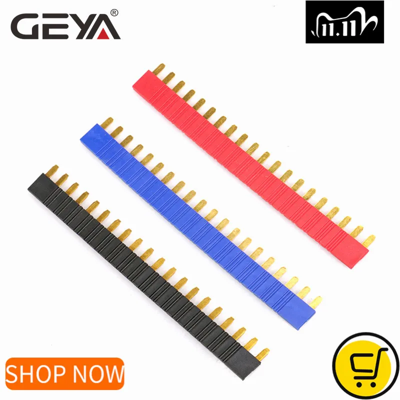 Узкий релейный модуль GEYA 41F короткая шина перемычка быстрая проводка черная