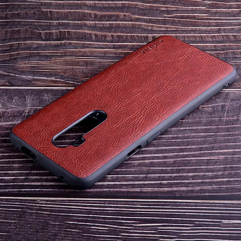 Чехол для oneplus 7t pro funda роскошный винтажный кожаный чехол с мягким TPU + PC жестким