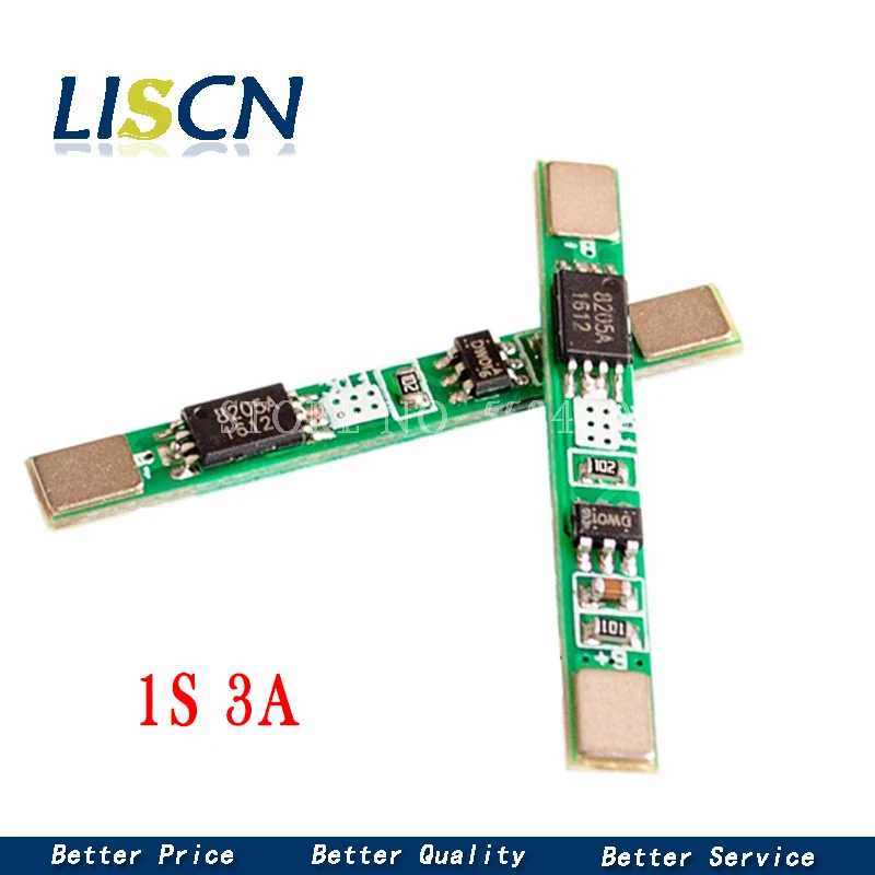 10 шт. 1S 3 7 V 3A li-ion BMS PCM плата защиты батареи pcm для 18650 литий-ионных литиевых батарей |