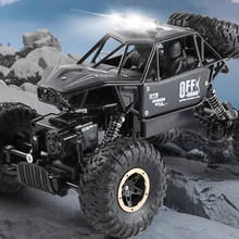 

2.4G 1:18 28cm Rc Car Alloy Four-wheel Drive Rock Climbing Off-road Remote Control Car with LED Lights 4x4 Drive Children's Toys