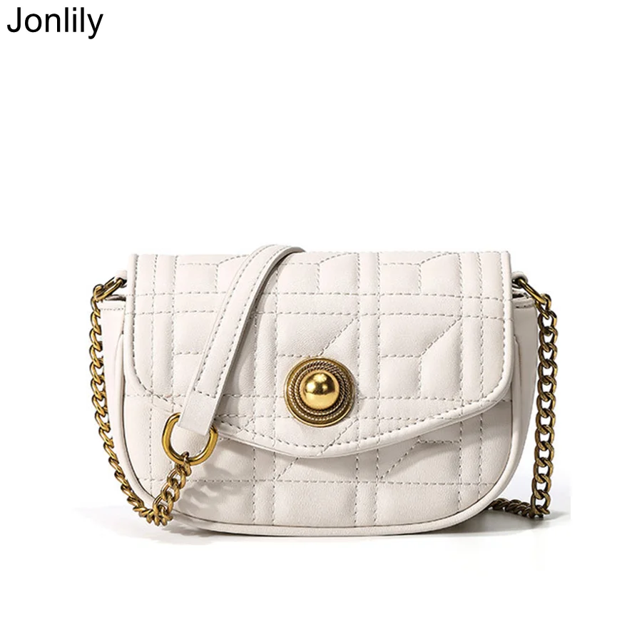

Jonlily Women PU Leather Long Chain Mini Retro Shoulderbag Female Fashion Messenger Crossbody Bag Teens Daybag Purse -KG297