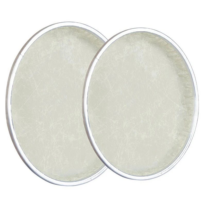 Artificial Animal Skin 27.5Cm Diameter Drums Skin Round for Bongo Drums / Shaman Drums / African Tambourine Beige