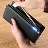 Genuine Leather Clutch Bag Wallet Long Men Phone Purse Business Card Holder Zipper&Hasp High Quality Brand Large capacity 2020 3