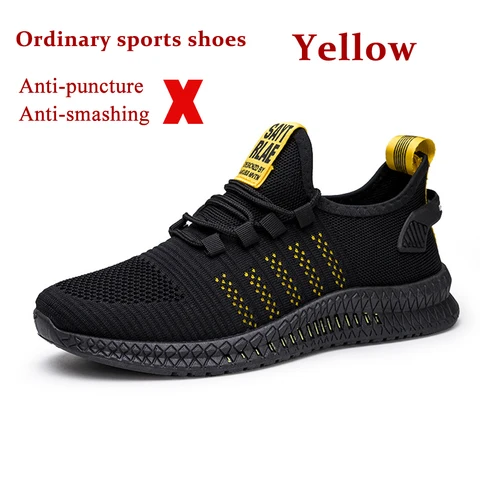 Safety Shoes Steel Toe Construction Protective Footwear Lightweight 3D Shockproof Work Sneaker Shoes for Men or Women