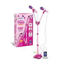 Детские музыкальные игрушки для обучения, Музыкальный Микрофон, отличный подарок для детей на день рождения, микрофон с цветным светильник