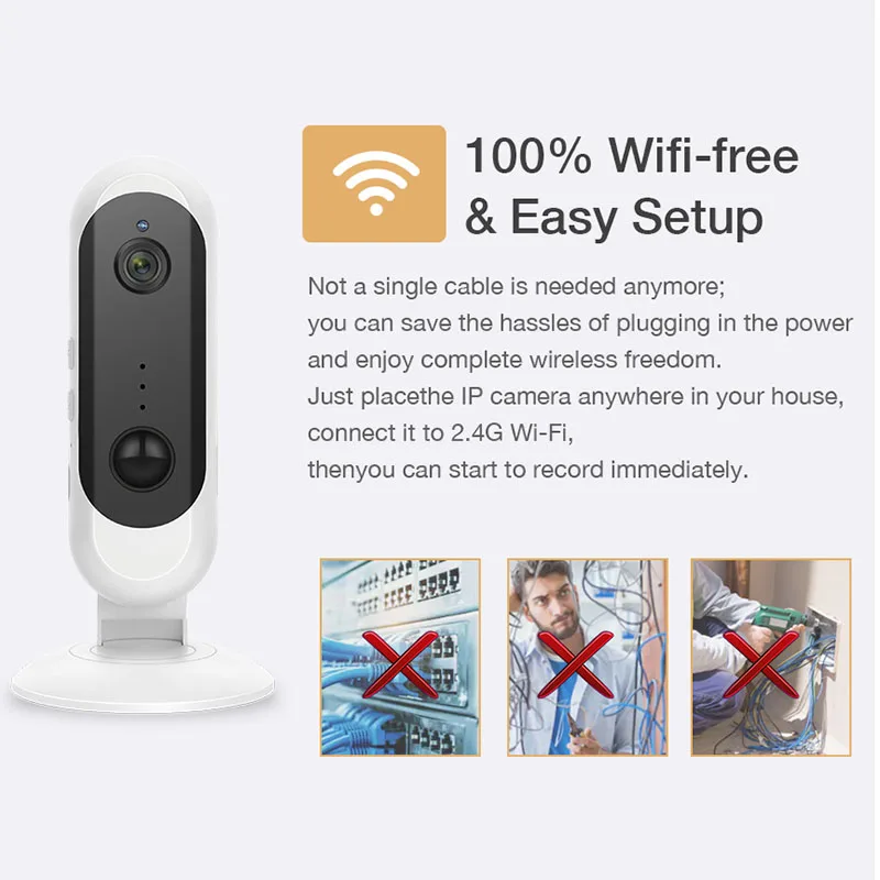1080P HD батарея низкая мощность IP камера настоящая беспроводная WiFi домашняя камера безопасности наблюдения ИК ночного видения сеть CCTV камера