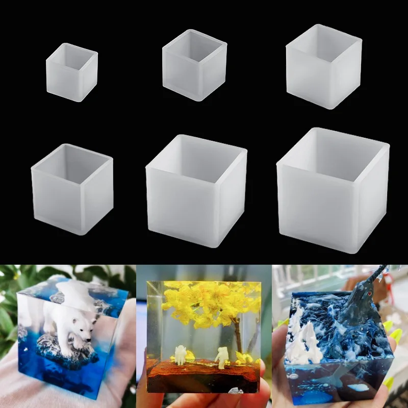 Cuboid Cube Resin Mold Crystal Epoxy Silicone Mold Diy Jewelry Pendant  Tools Candle Mold Square Rectangular Casting Accessories