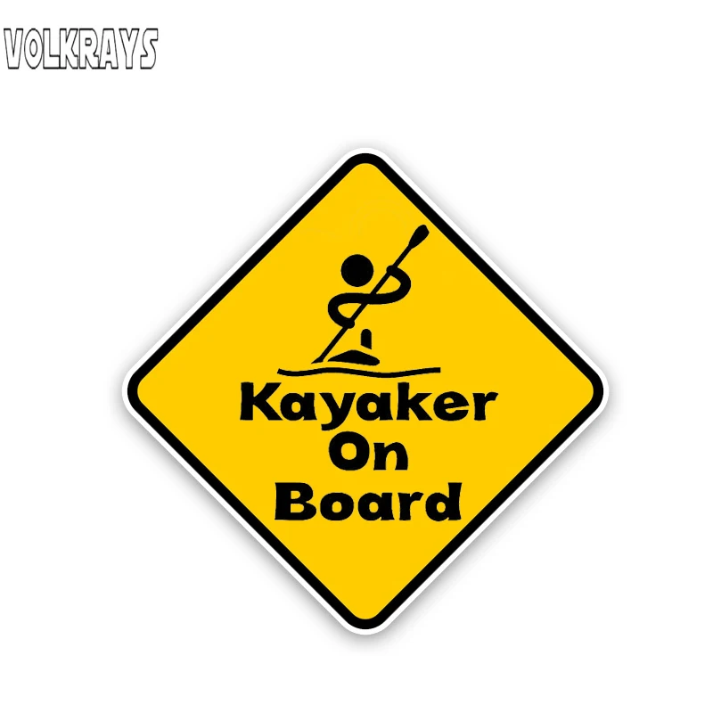 Volkrays индивидуальная Автомобильная наклейка Kayaker on Board Предупреждение ительные