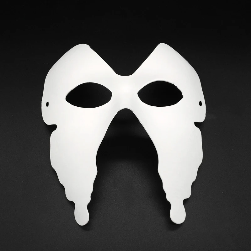 DIY целлюлоза кошка лиса белая бумага Неокрашенная маска животного для мужчин женщин дети Венецианский карнавал лицо маска для вечеринки - Цвет: 15