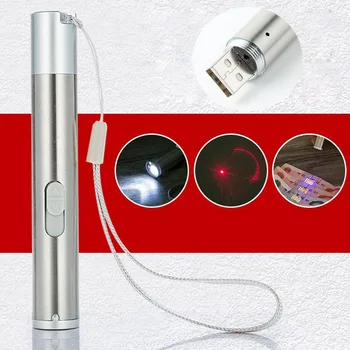 

Multifunction Rechargeable LED UV Flashlights Mini Portable Waterproof Money Detector Laser Pointer Light Outdoor USB Flashlight