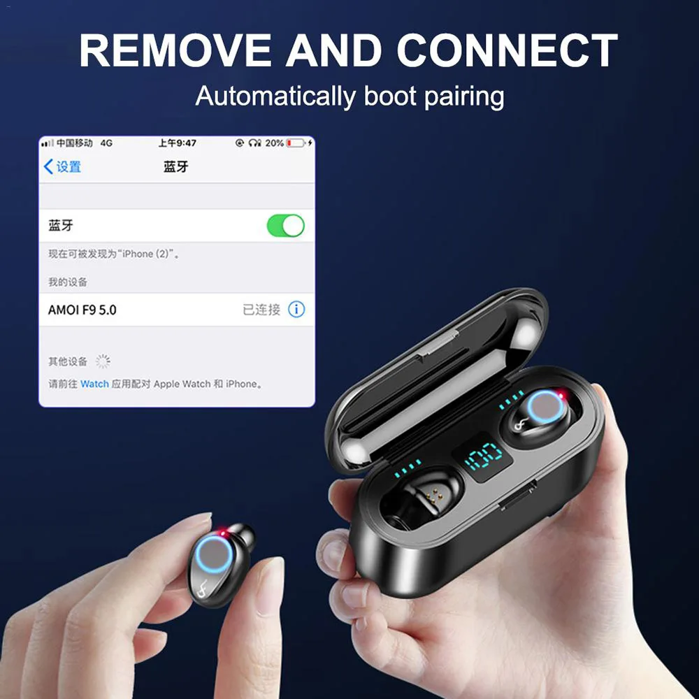 TWS Wireless Headphones Mini Bluetooth V5 0 Earphone Waterproof True Earbuds HD Stereo Headset For Xiaomi iPhone Sports Ear Buds