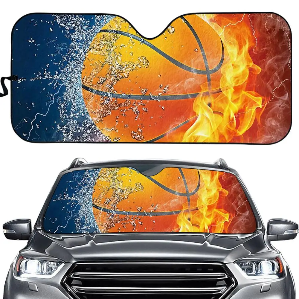 

Basketball Windshield Sun Shade Interior Protector Soccer Pattern Auto/Vehicle Windows Sunshade Suv Sun Shade 2020
